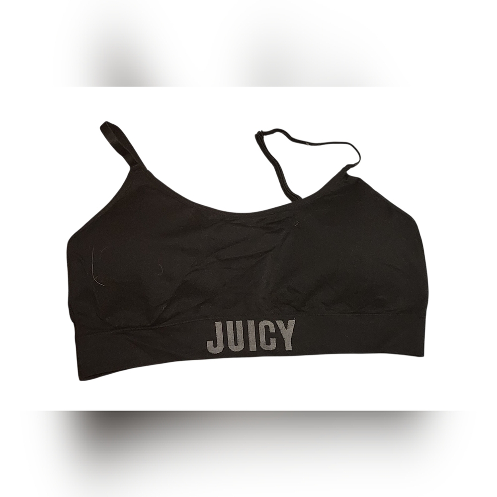 Juicy Couture Black Bralette with Silver Logo